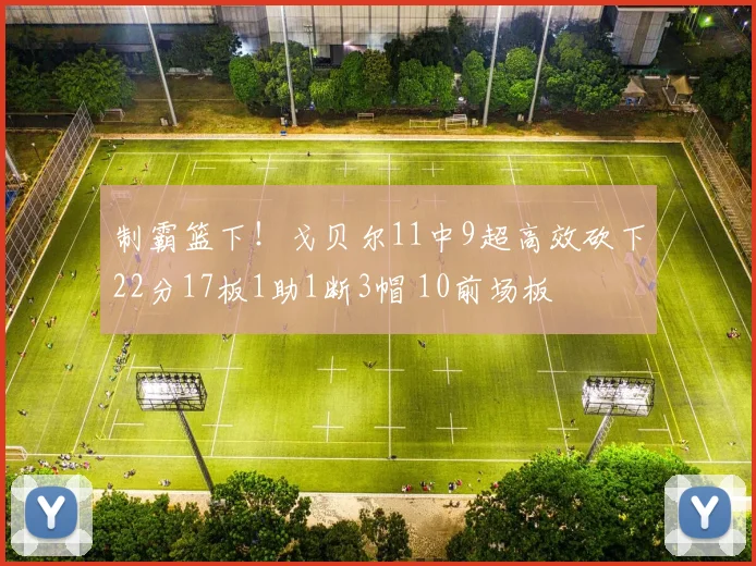 制霸篮下！戈贝尔11中9超高效砍下22分17板1助1断3帽 10前场板